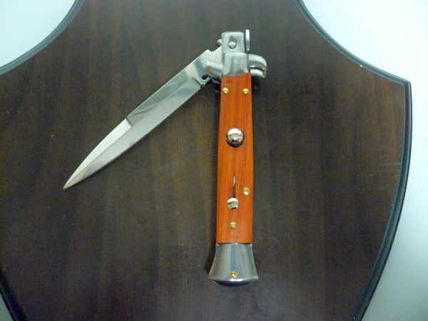 Frank Beltrame italian stiletto - 23 cm legno rosso -lama baionetta- modello FB 23/83B - 5