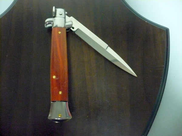 Frank Beltrame italian stiletto - 23 cm legno rosso -lama baionetta- modello FB 23/83B - 5
