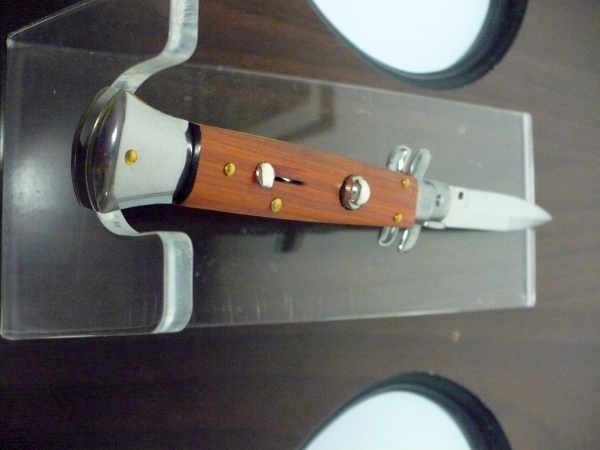 Frank Beltrame italian stiletto - 23 cm legno rosso -lama baionetta- modello FB 23/83B - 5