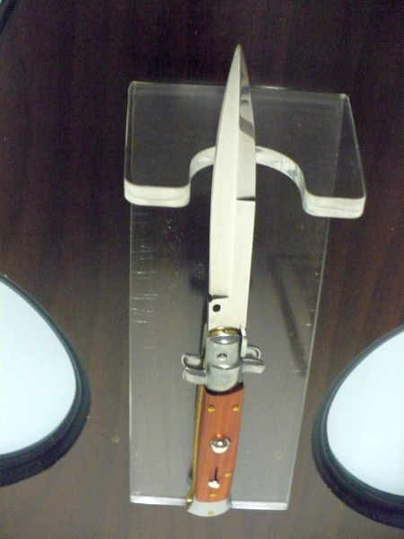 Frank Beltrame italian stiletto - 23 cm legno rosso -lama baionetta- modello FB 23/83B - 5