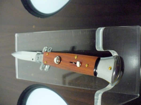 Frank Beltrame italian stiletto - 23 cm legno rosso -lama baionetta- modello FB 23/83B - 5