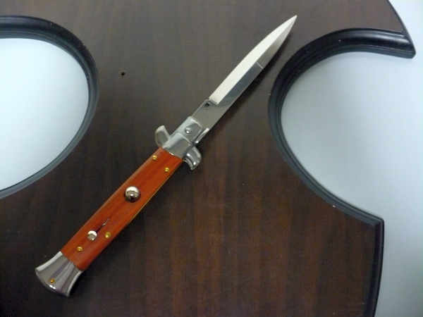 Frank Beltrame italian stiletto - 23 cm legno rosso -lama baionetta- modello FB 23/83B - 5