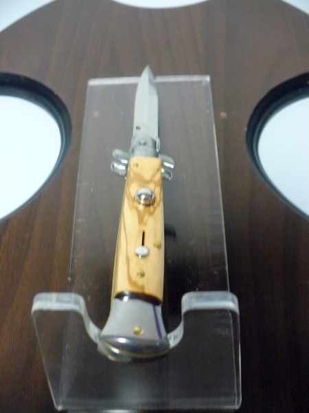 Frank Beltrame-23cm- coltello a scatto - pugnale -legno di olive / olive wood- modello FB 23/94B - 6