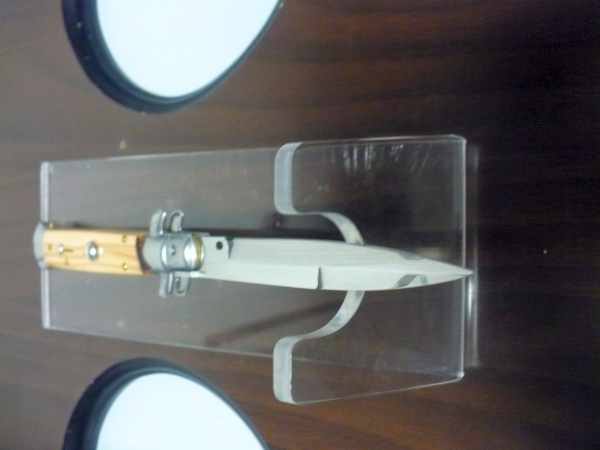 Frank Beltrame-23cm- coltello a scatto - pugnale -legno di olive / olive wood- modello FB 23/94B - 11