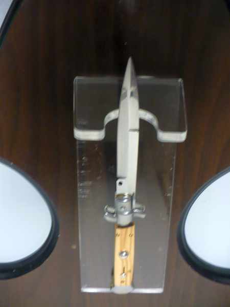 Frank Beltrame-23cm- coltello a scatto - pugnale -legno di olive / olive wood- modello FB 23/94B - 11