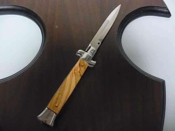 Frank Beltrame-23cm- coltello a scatto - pugnale -legno di olive / olive wood- modello FB 23/94B - 11
