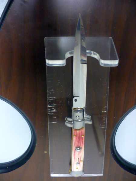 Frank Beltrame, italian stiletto- 23 cm, osso di cammello invecchiato in liguido di anilina 20 anni, baionetta - 4