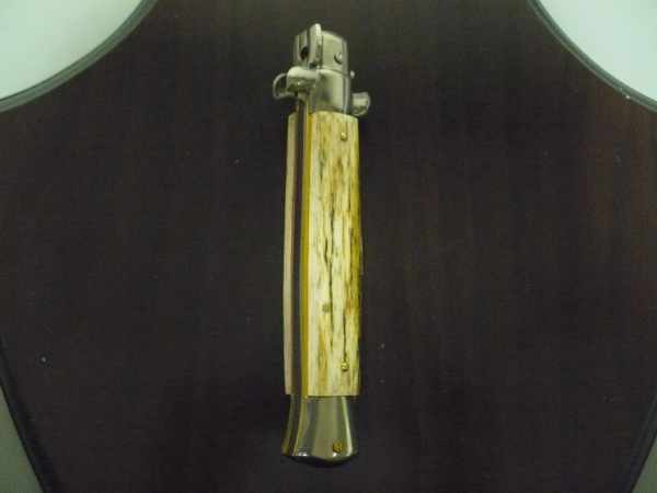 Frank Beltrame, italian stiletto- 23 cm, osso di cammello invecchiato 10 anni, baionetta - 2