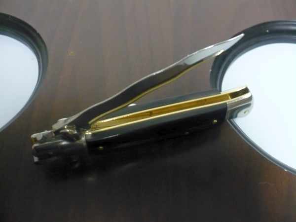 Picklock - Frank Beltrame - Italian stiletto -pugnale 23cm, lama kriss- corno di bufalo brasiliano FB  P23/09 - 1