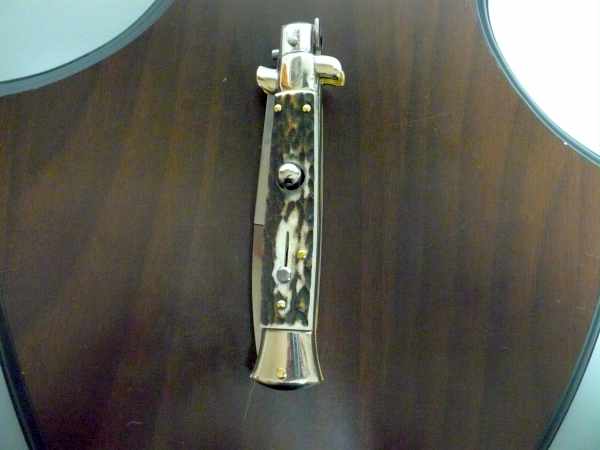 Picklock - Frank Beltrame - Italian stiletto -pugnale 23cm, lama baionetta, corno di cervo FB  P23/63 - 6