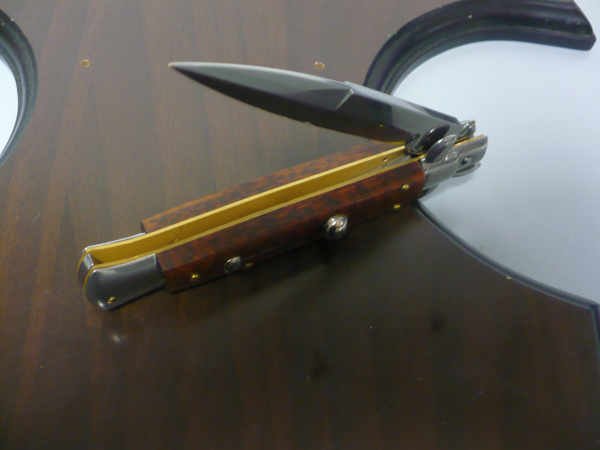 Frank Beltrame ,italian stiletto - 23 cm ,legno di serpente ,baionetta -modello FB 23/89 B - 5