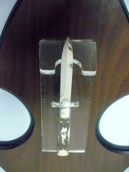 Swinguard A.G.A. Campolin - italian stiletto 23 cm - corno di cervo / deer horn - lama baionetta -8