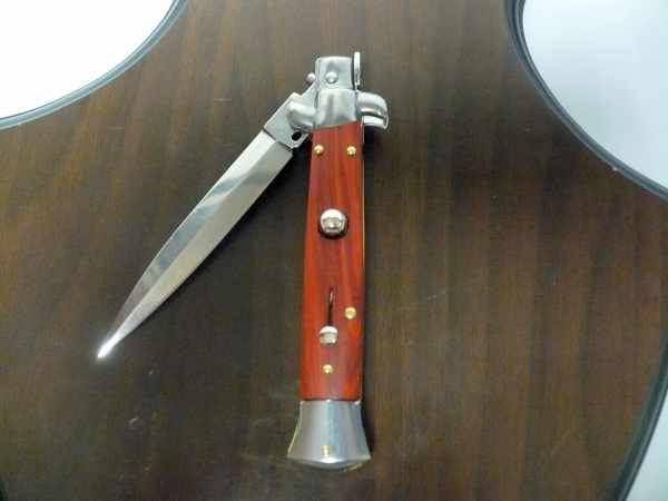 Frank Beltrame italian stiletto - 23 cm legno rosso - lama dagger- modello FB 23/83D - 2