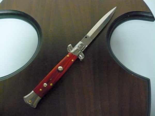 Frank Beltrame italian stiletto - 23 cm legno rosso - lama dagger- modello FB 23/83D - 2