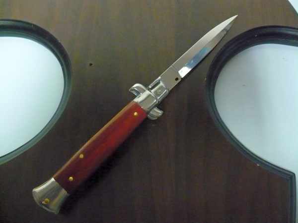 Frank Beltrame italian stiletto - 23 cm legno rosso - lama dagger- modello FB 23/83D - 2