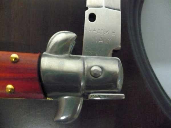 Frank Beltrame italian stiletto - 23 cm legno rosso - lama dagger- modello FB 23/83D - 2