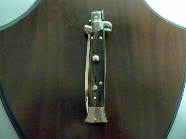 Frank Beltrame -italian stiletto - 23 cm-corno di bufalo scuro - lama classica  modello FB 23/58C - 7