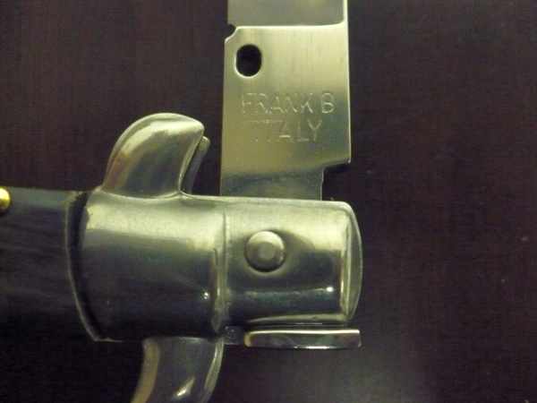 Italian stiletto - pugnale Frank Beltrame - 23 cm -corno di bufalo scuro- lama classica  FB 23/58C - 12