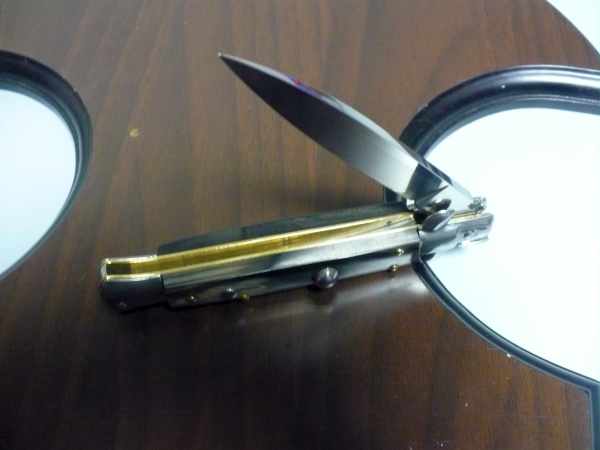 Italian stiletto - pugnale Frank Beltrame - 23 cm -corno di bufalo scuro- lama classica  FB 23/58C - 12