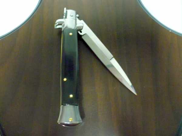 Italian stiletto - pugnale Frank Beltrame - 23 cm -corno di bufalo scuro- lama baionetta  FB 23/58B - 7