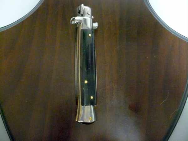 Frank Beltrame -italian stiletto - 23 cm-corno di bufalo scuro - lama classica  modello FB 23/58C-3