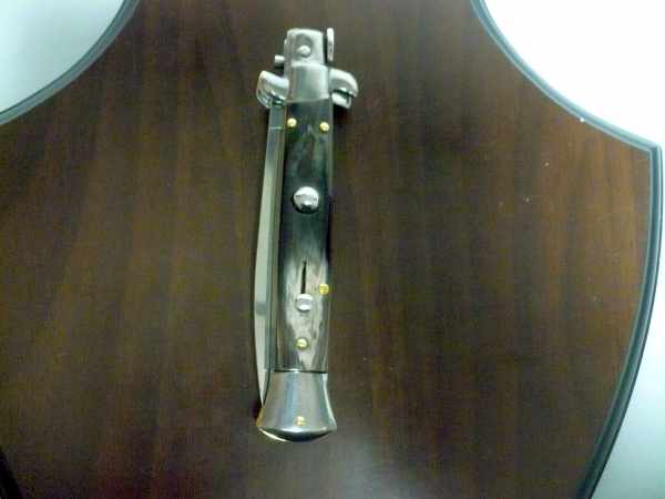 Italian stiletto - pugnale Frank Beltrame - 23 cm -corno di bufalo scuro- lama classica  FB 23/58C - 12