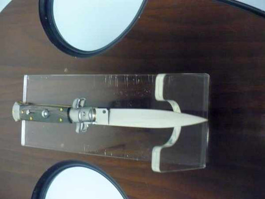 Frank Beltrame -italian stiletto - 23 cm-corno di bufalo scuro - lama classica  modello FB 23/58C - 7