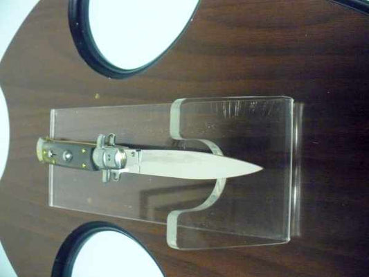 Frank Beltrame , italian stiletto , pugnale - 23 cm , corno di bufalo scuro, lama classica , modello FB 23/58C - 8