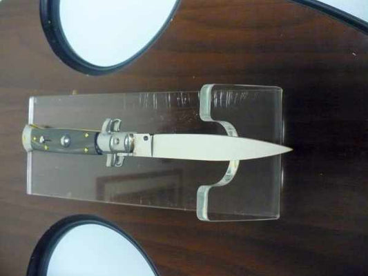 Frank Beltrame , italian stiletto , pugnale - 23 cm , corno di bufalo scuro,lama classica , modello FB 23/58C - 9