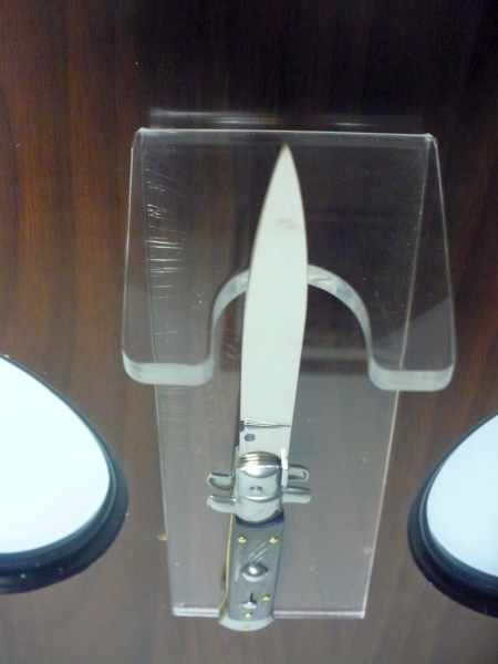 Frank Beltrame -italian stiletto - 23 cm-corno di bufalo scuro - lama classica  modello FB 23/58C -11