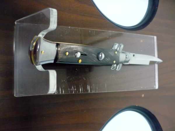 Italian stiletto - pugnale Frank Beltrame - 23 cm -corno di bufalo scuro- lama baionetta  FB 23/58B - 7