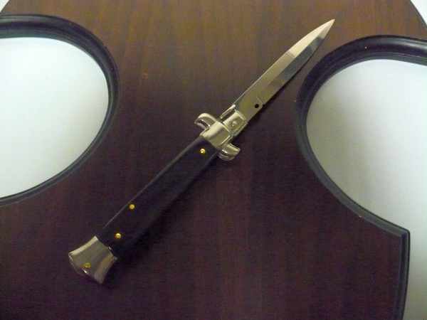Italian stiletto - pugnale Frank Beltrame - 23 cm -corno di bufalo scuro- lama baionetta  FB 23/58B - 7