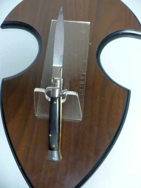 Frank Beltrame , italian stiletto - 23 cm , corno di bufalo scuro - lama baionetta , modello FB 23/58C - 9