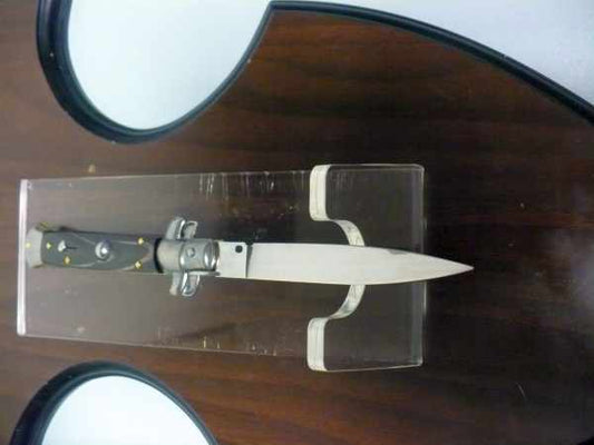 Frank Beltrame -italian stiletto - 23 cm-corno di bufalo scuro - lama classica  modello FB 23/58C -6