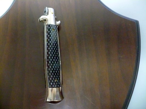 Frank Beltrame - Italian stiletto 23 cm, pugnale, in fibra di carbonio , lama classica