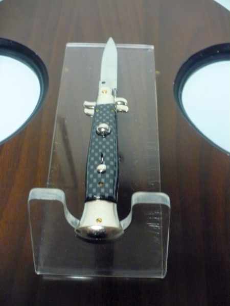 Frank Beltrame - Italian stiletto 23 cm, pugnale, in fibra di carbonio , lama classica