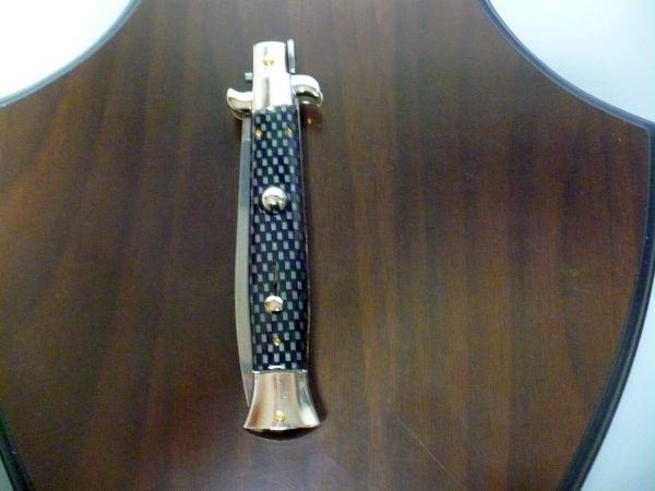 Frank Beltrame - Italian stiletto 23 cm, pugnale, in fibra di carbonio , lama classica