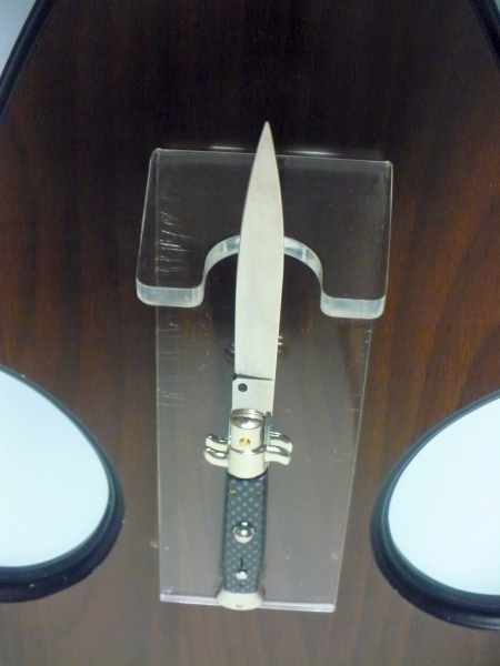 Frank Beltrame - Italian stiletto 23 cm, pugnale, in fibra di carbonio , lama classica