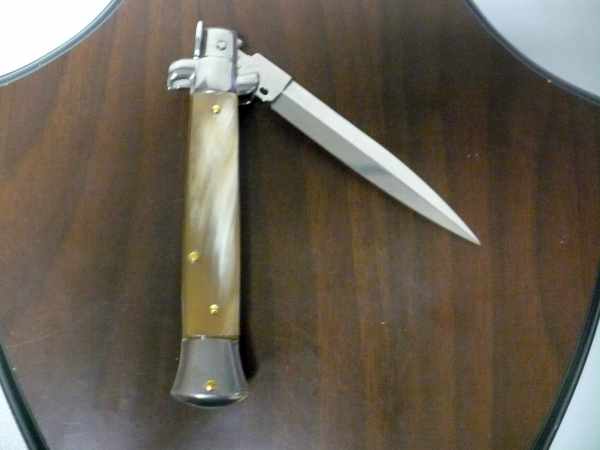 Italian stiletto - pugnale Frank Beltrame - 23 cm -corno di bufalo chiaro- lama dagger  FB 23/48D - 10