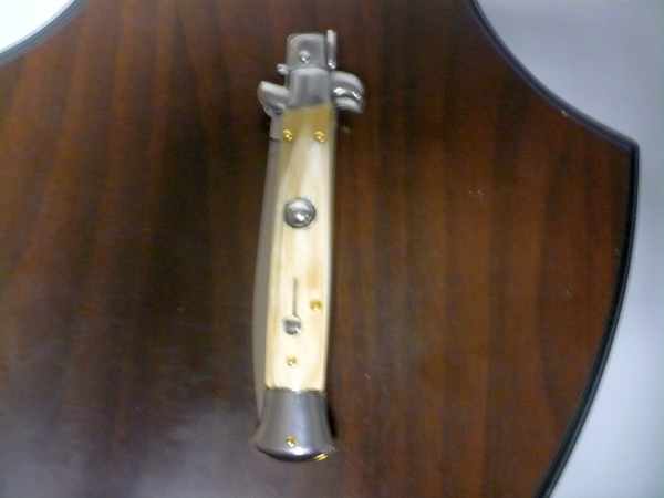 Italian stiletto - pugnale Frank Beltrame - 23 cm -corno di bufalo chiaro- lama dagger  FB 23/48D - 10