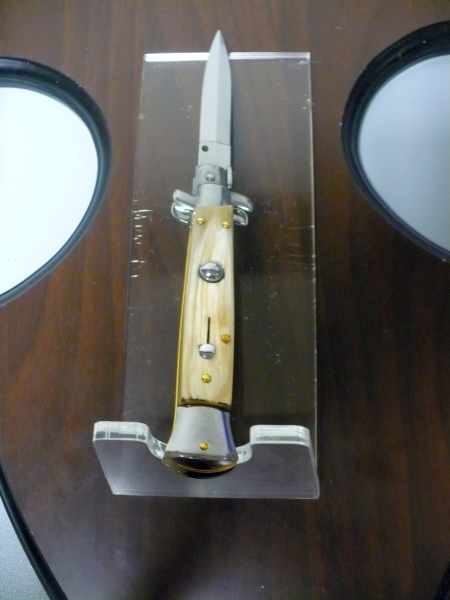 Italian stiletto - pugnale Frank Beltrame - 23 cm -corno di bufalo chiaro- lama dagger  FB 23/48D - 10