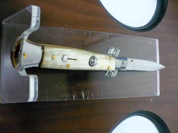 Italian stiletto - pugnale Frank Beltrame - 23 cm -corno di bufalo chiaro- lama dagger  FB 23/48D - 14