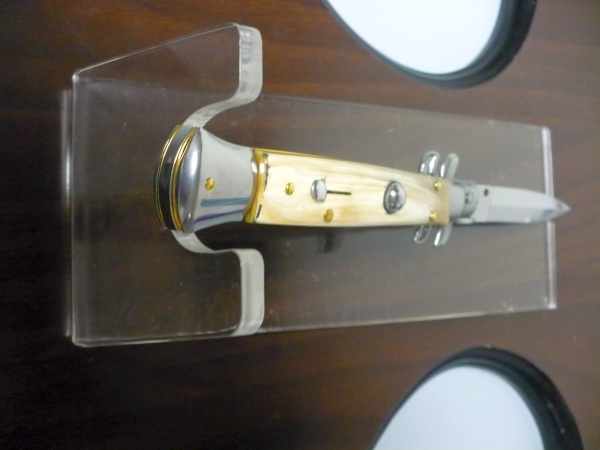 Italian stiletto - pugnale Frank Beltrame - 23 cm -corno di bufalo chiaro- lama dagger  FB 23/48D - 10