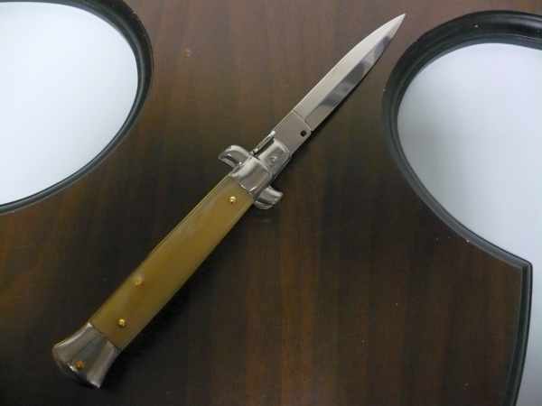 Italian stiletto - pugnale Frank Beltrame - 23 cm -corno di bufalo chiaro- lama dagger  FB 23/48D - 14