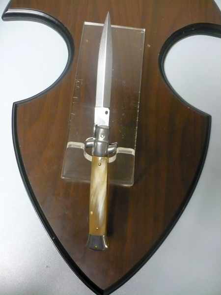 Italian stiletto - pugnale Frank Beltrame - 23 cm -corno di bufalo chiaro- lama dagger  FB 23/48D - 10