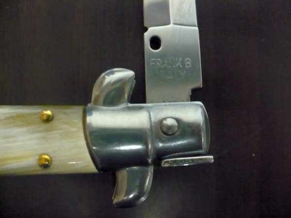 Italian stiletto - pugnale Frank Beltrame - 23 cm -corno di bufalo chiaro- lama dagger  FB 23/48D - 14