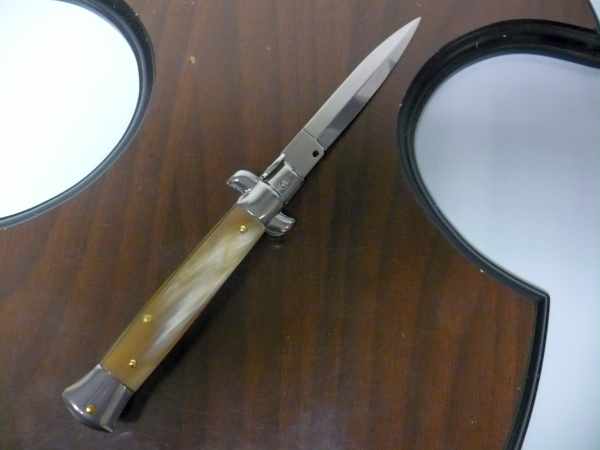 Italian stiletto - pugnale Frank Beltrame - 23 cm -corno di bufalo chiaro- lama dagger  FB 23/48D - 10