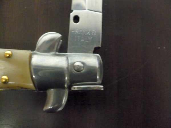 Italian stiletto - pugnale Frank Beltrame - 23 cm -corno di bufalo chiaro- lama dagger  FB 23/48D - 10