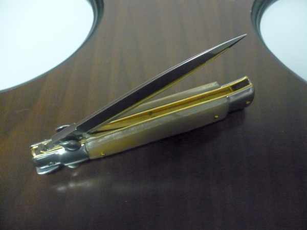 Italian stiletto - pugnale Frank Beltrame - 23 cm -corno di bufalo chiaro- lama dagger  FB 23/48D - 14