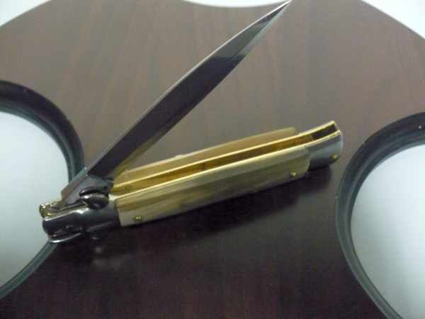 FRANK BELTRAME - italian stiletto , pugniale - 23 cm - corno di bufalo chiaro -dagger - moddello FB 23/48D -2